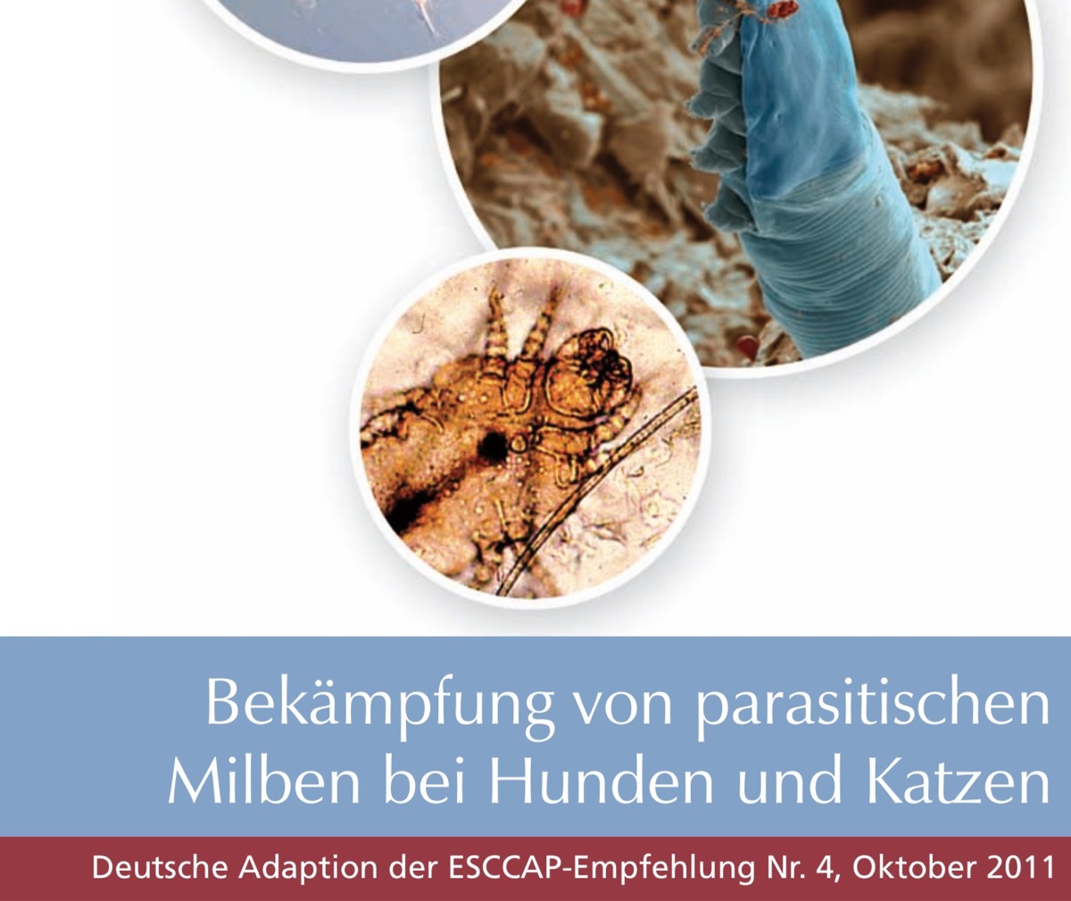 Abbildung der Empfehlung zur Bekämpfung von parasitischen Milben bei Hunden und Katzen